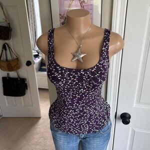 y2k 2000s fairy floral purple tank top